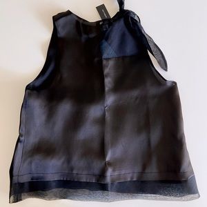 Mute by JL Black Patchwork Silk Top (Black)